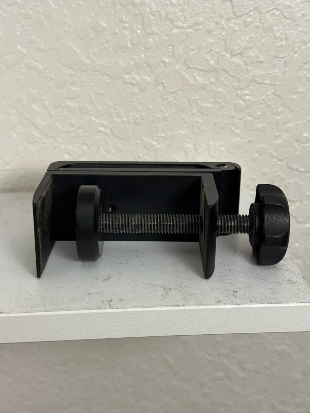 Moko Black Clamp-On Under-Shelf Headphone Hook